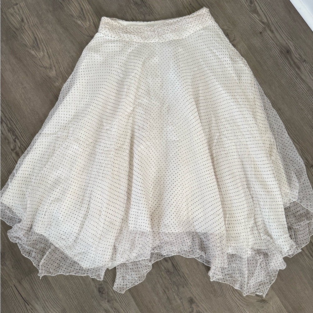 Spenser Jeremy Cream Asymmetrical Skirt
